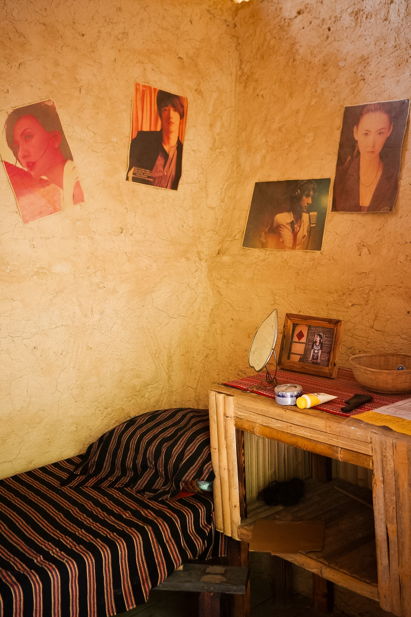 The interior of the courtship house at Binglanggu.